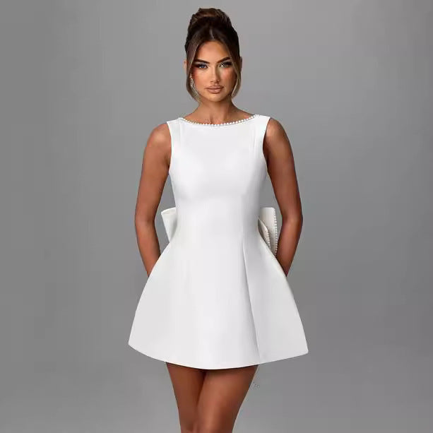 Georgina – Modischer Slim Fit Rock mit Perlen-Schleife