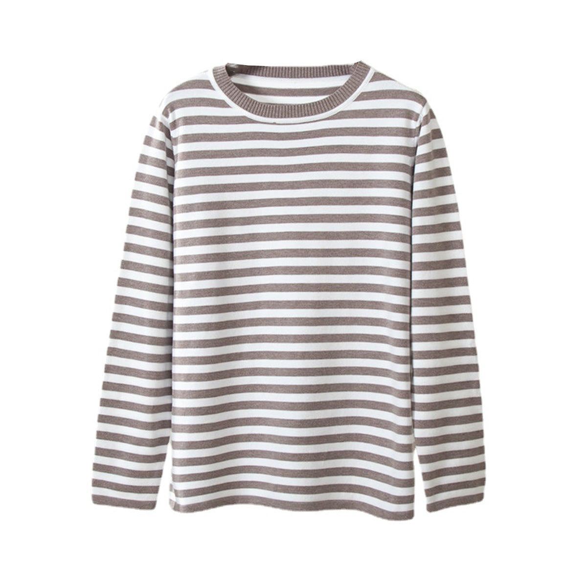 Damen Strickpullover mit Streifen – Lässiger Alltags-Sweater, zeitloser Stil, ideal für Büro & Freizeit