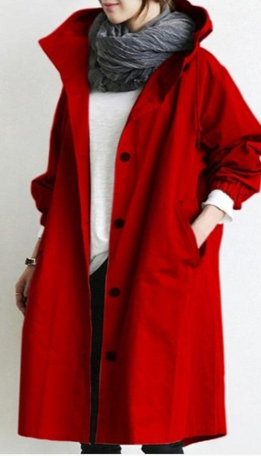 Kelly – Casual mid-length windbreaker for women with long sleeves