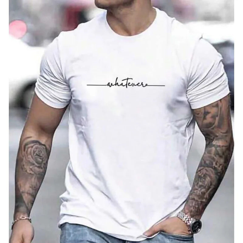 Roger – Lustiges bedrucktes Freizeit T-Shirt mit Rundhalsausschnitt in Übergröße