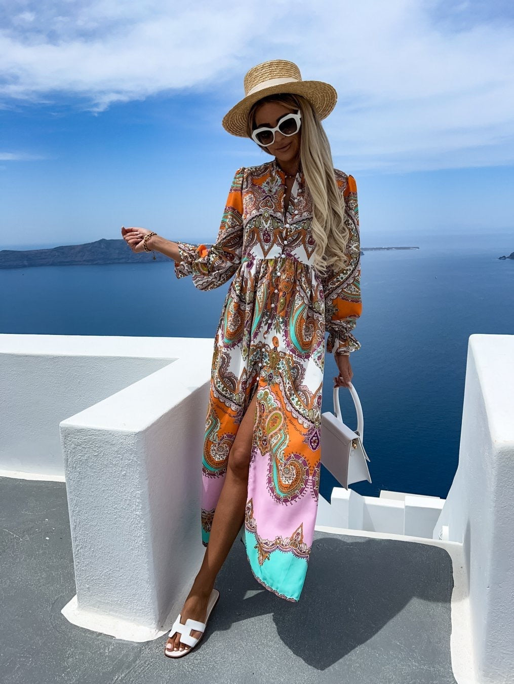 Tara – Vintage Boho Kleid mit Print