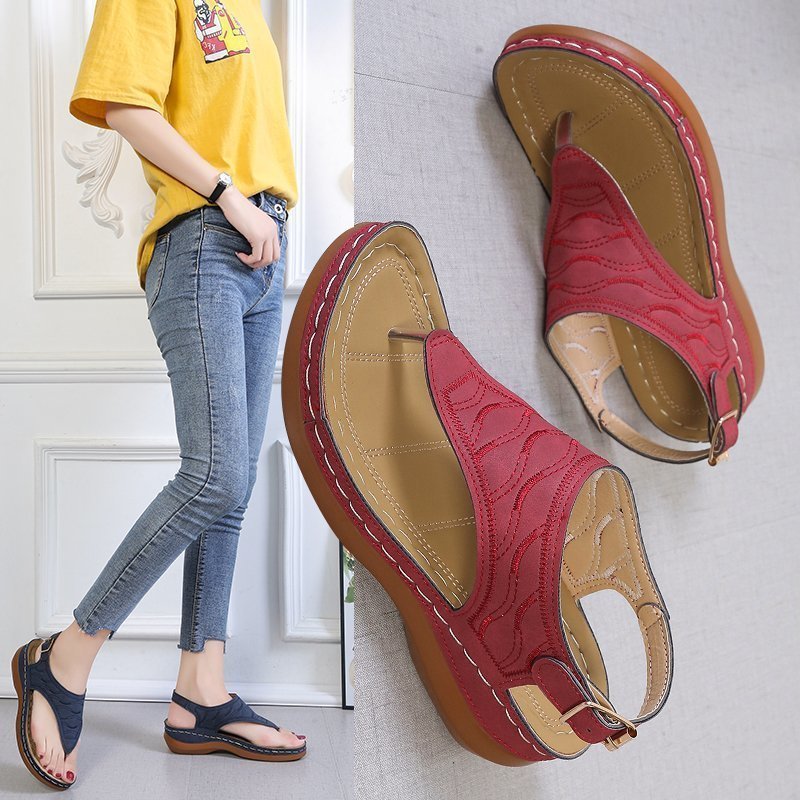 Julia – Keilabsatz Flip Flop Sandalen für Damen