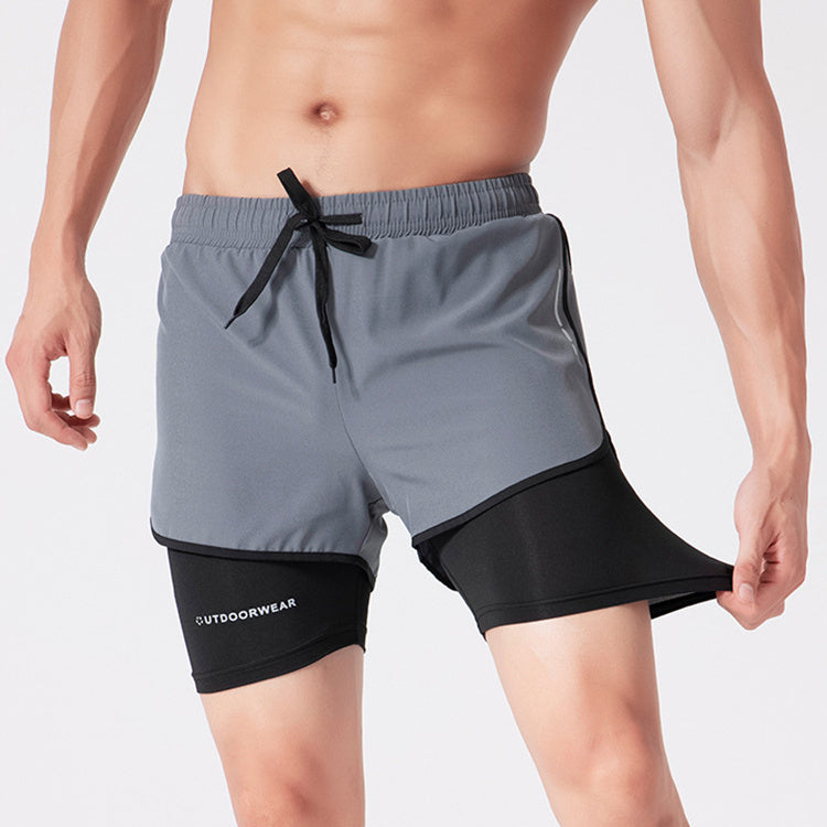 Thomas – Sportliche Herren-Shorts mit Kordelzug und doppelter Schicht