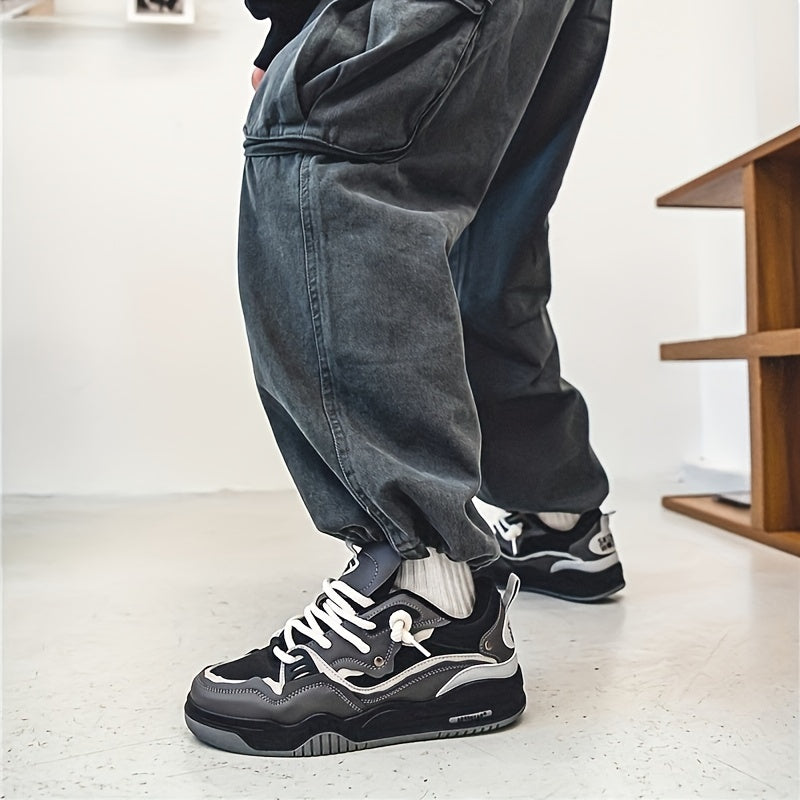 Herren Sneaker Low Streetwear Chunky Freizeitschuhe für Herbst und Sport