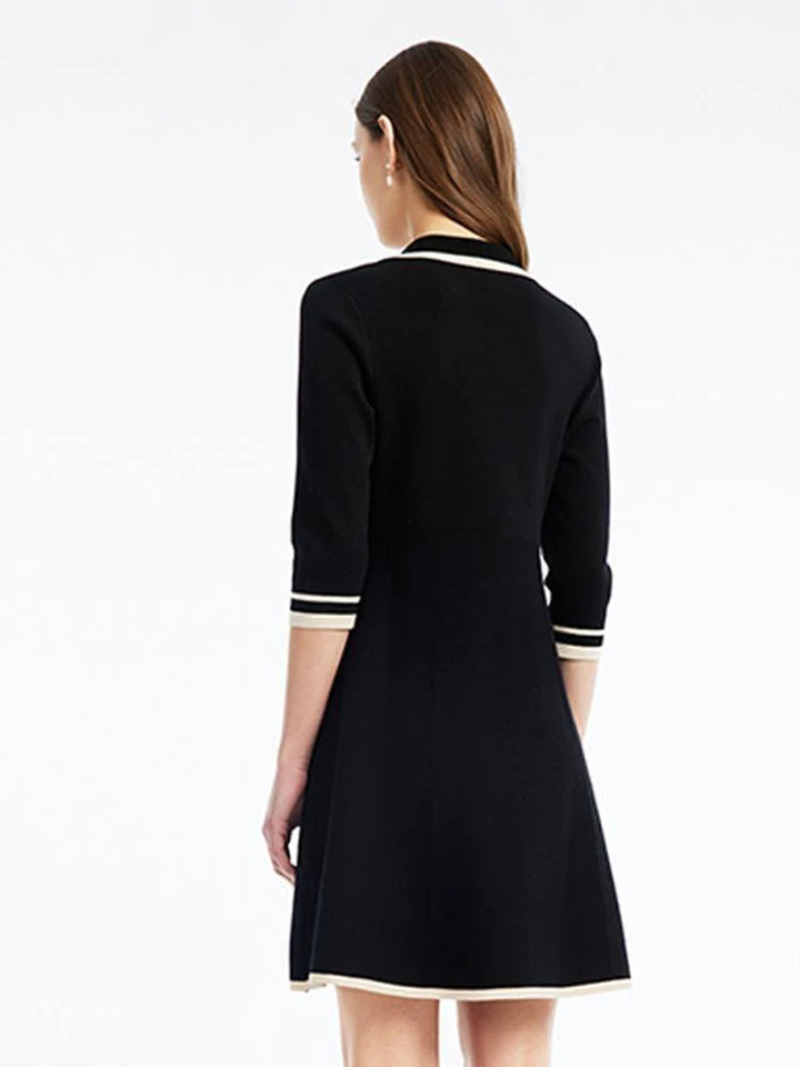 Wendy – Elegante Damen V-Ausschnitt Mini-Kleid