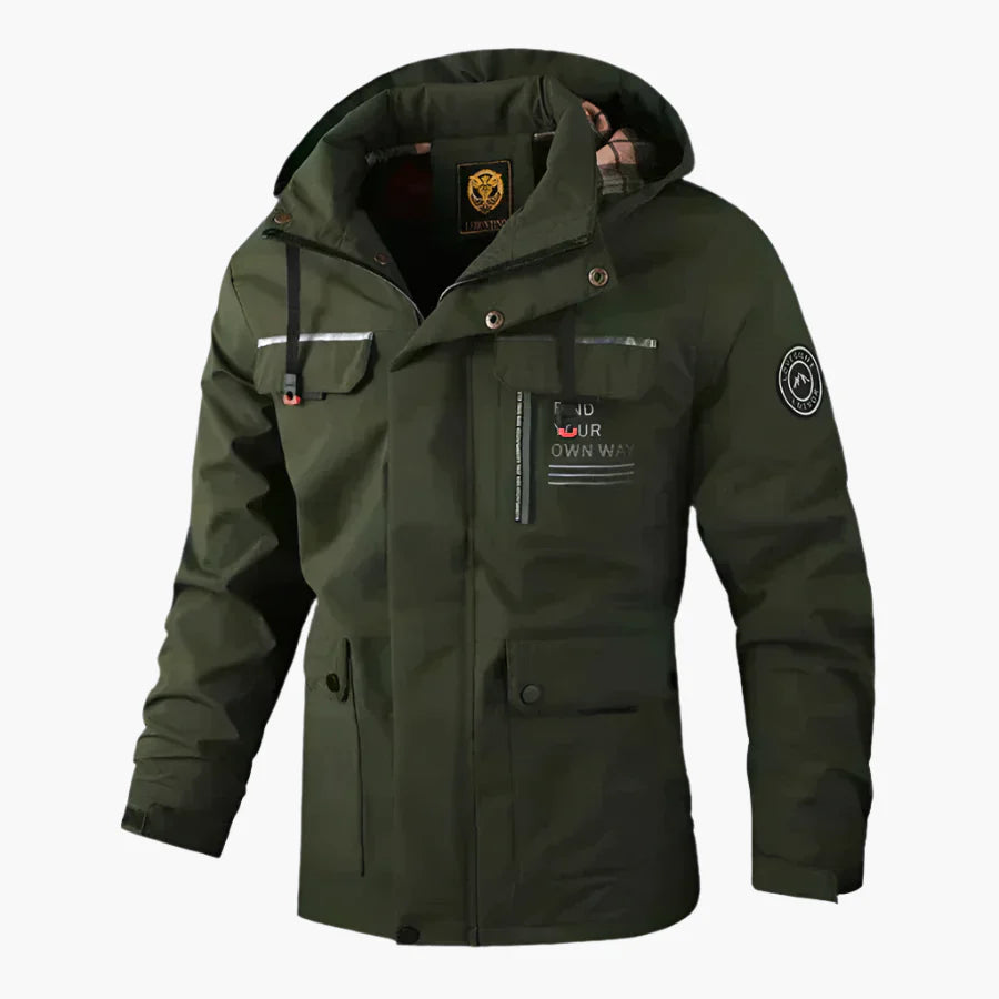 Men's Outdoor Winter Jacket – Windproof & Waterproof Casual Jacket with Hood for Everyday and Adventure