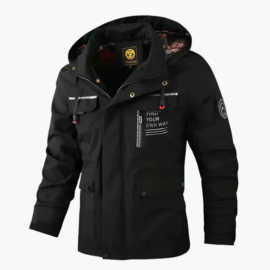 Men's Outdoor Winter Jacket – Windproof & Waterproof Casual Jacket with Hood for Everyday and Adventure