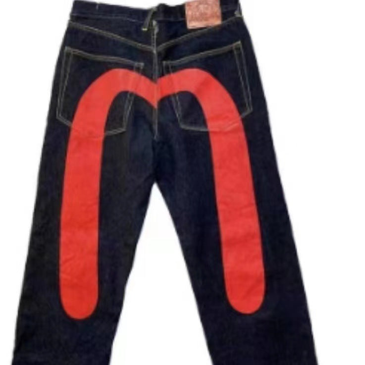 Jerry – Bequeme Herrenlose Jeans mit klassischem Druck