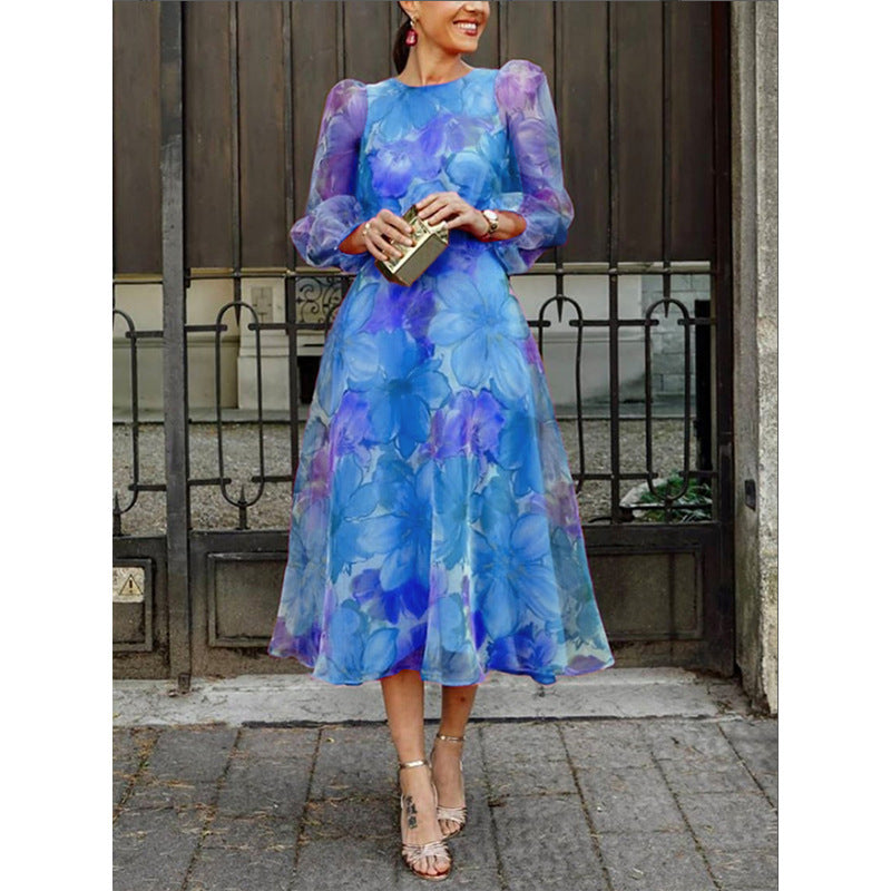 Jasmine – Summery Floral Dress made of Mesh