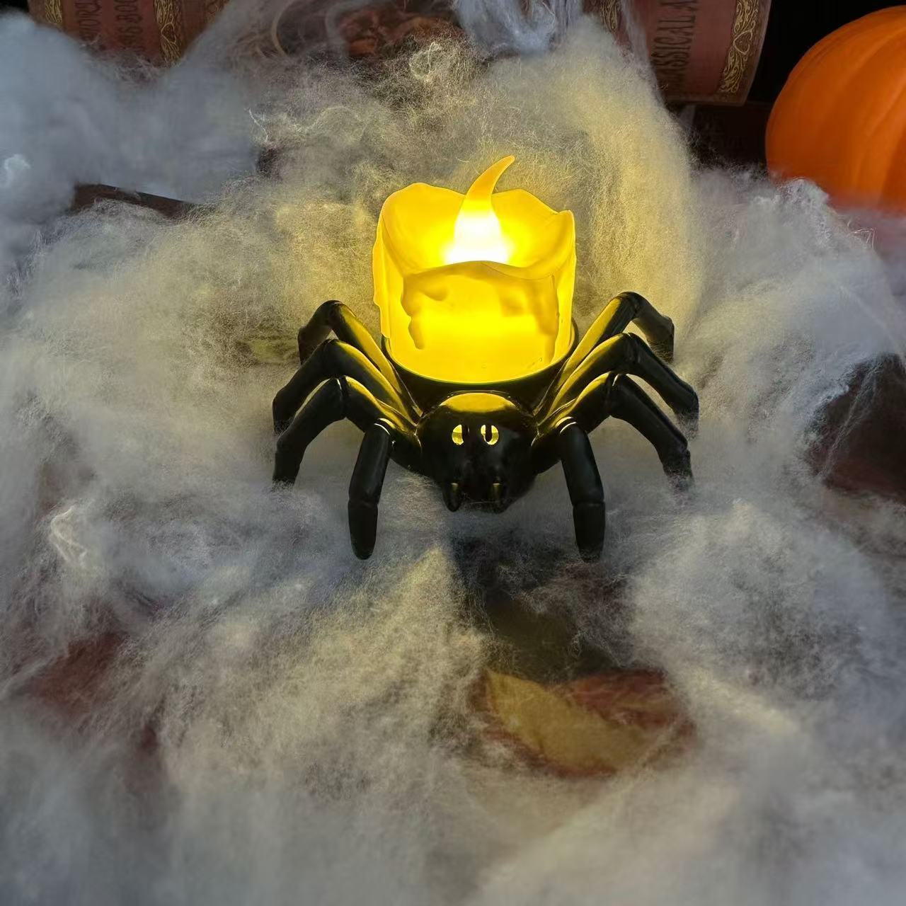 Halloween spider candle lamp for spooky decorations and parties