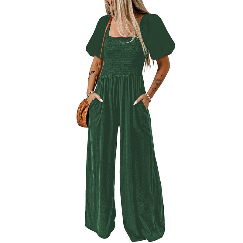 Gillian – Damen Jumpsuit mit Quadratkragen