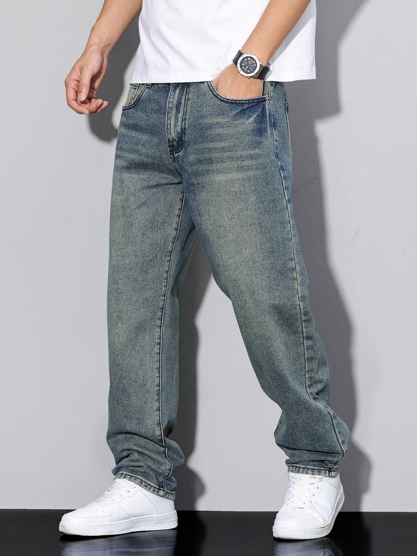 Herren Relaxed Fit Straight Jeans – Bequeme Freizeitmode im Urban Style