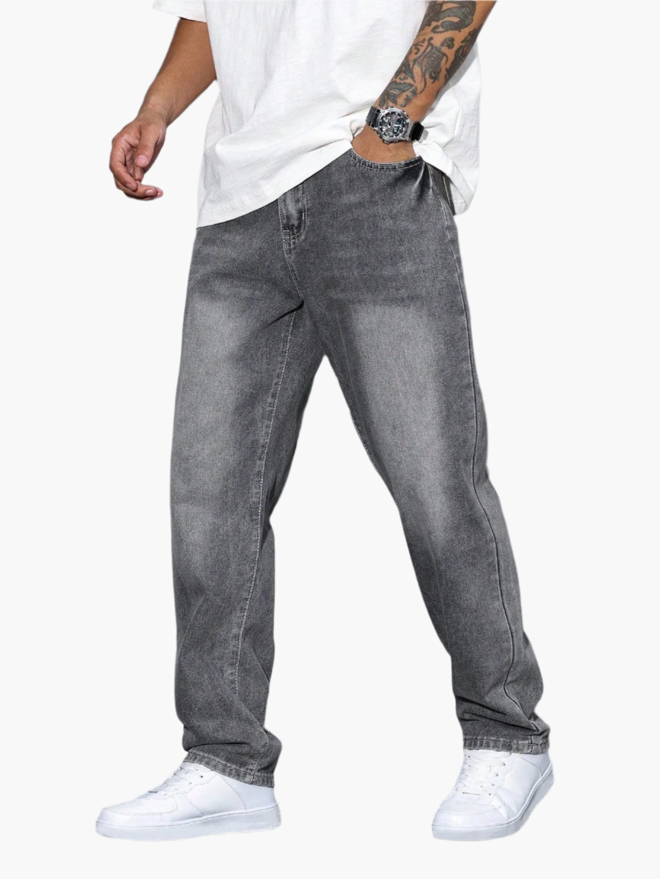 Herren Relaxed Fit Straight Jeans – Bequeme Freizeitmode im Urban Style
