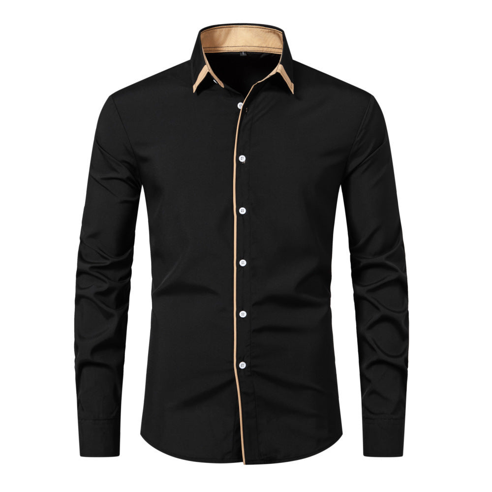 Christina – Casual long-sleeve shirt with color-coordinated design