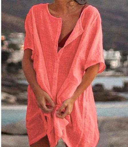 Larry – Loose collarless shirt