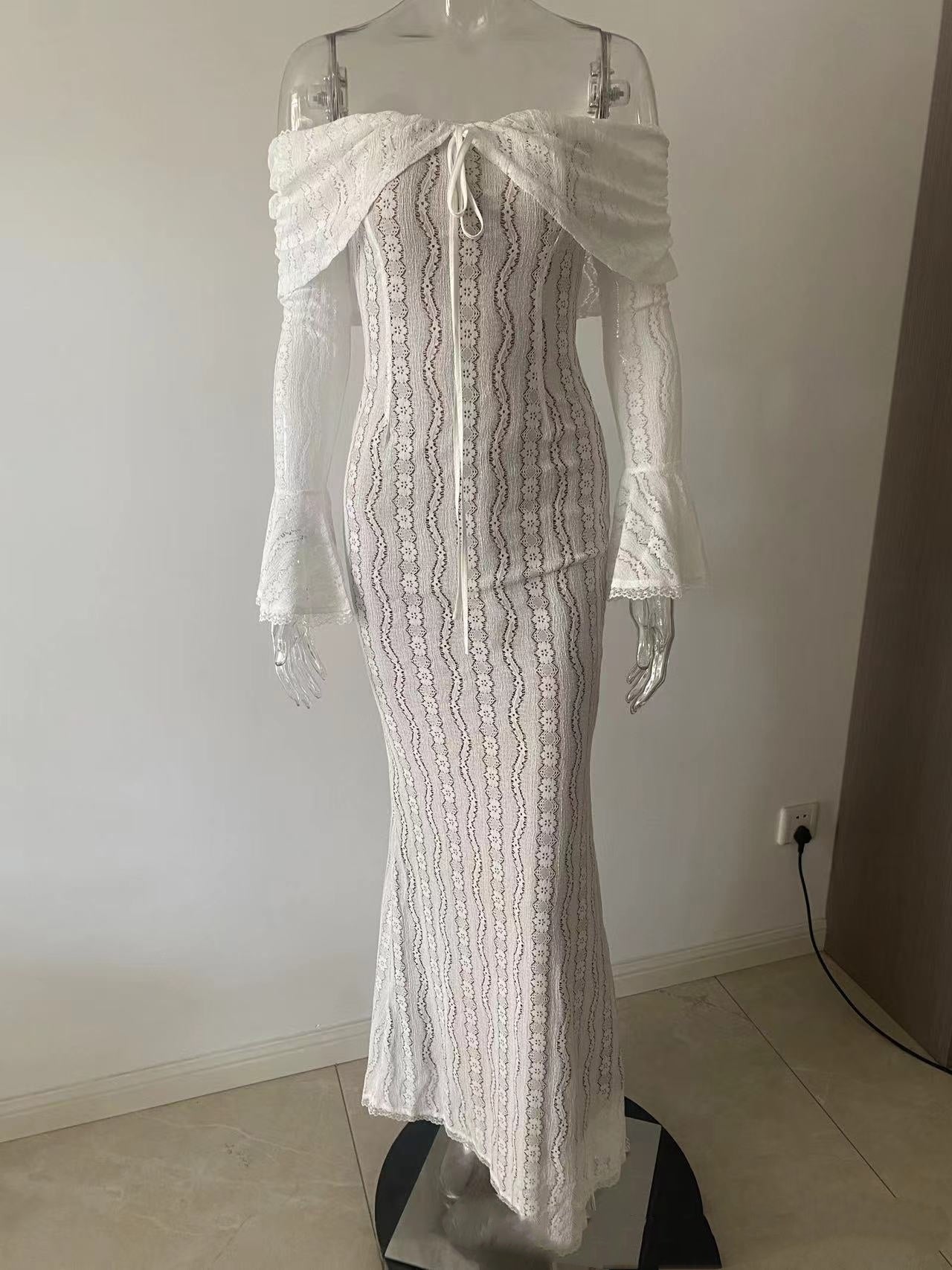 Shannon – Off-Shoulder Dress with Bell Sleeves