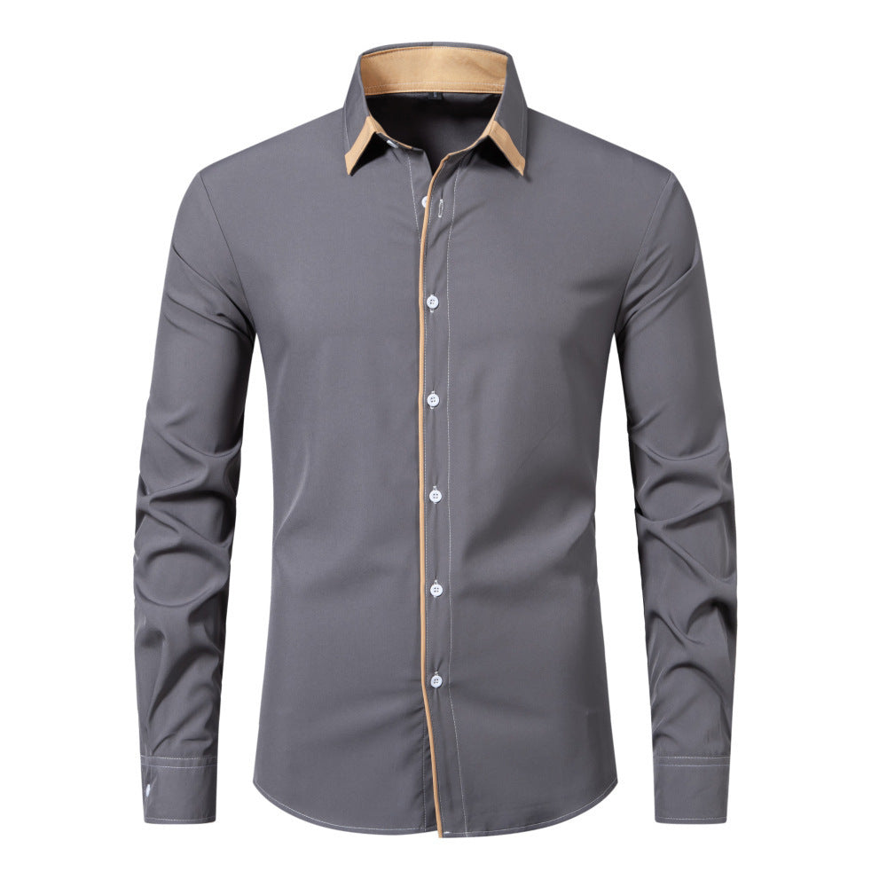 Christina – Casual long-sleeve shirt with color-coordinated design