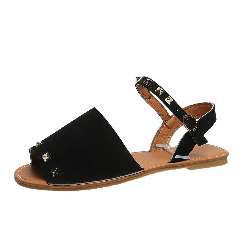 Hannah – Flache Sommerschuhe mit Fischmund für Damen