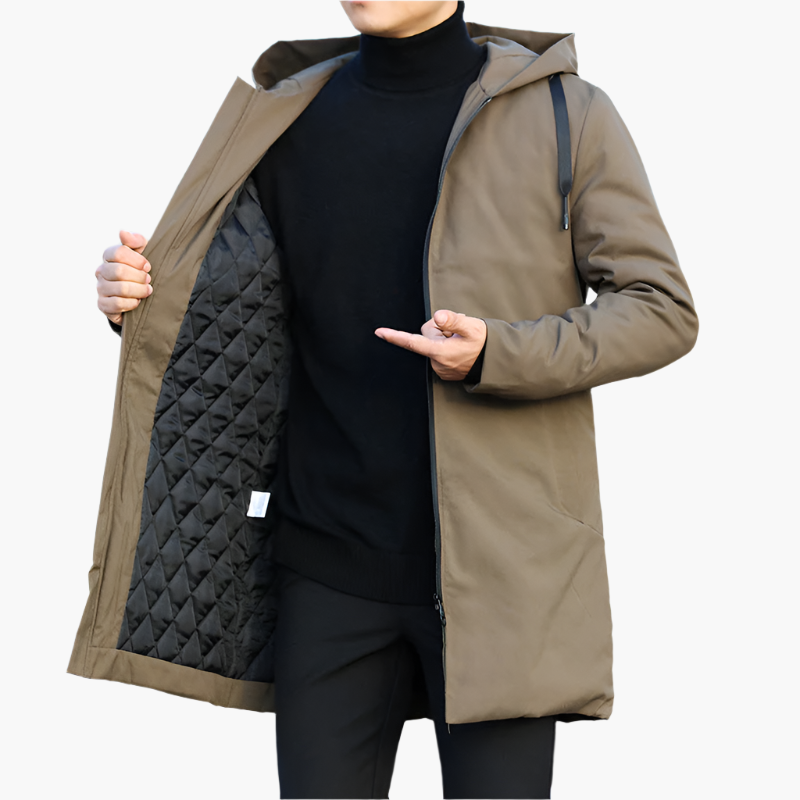 Herren Winterjacke – Moderne Outdoor Übergangsjacke mit Kapuze, Wind- und Wasserdicht, Perfekt für Herbst und Winter