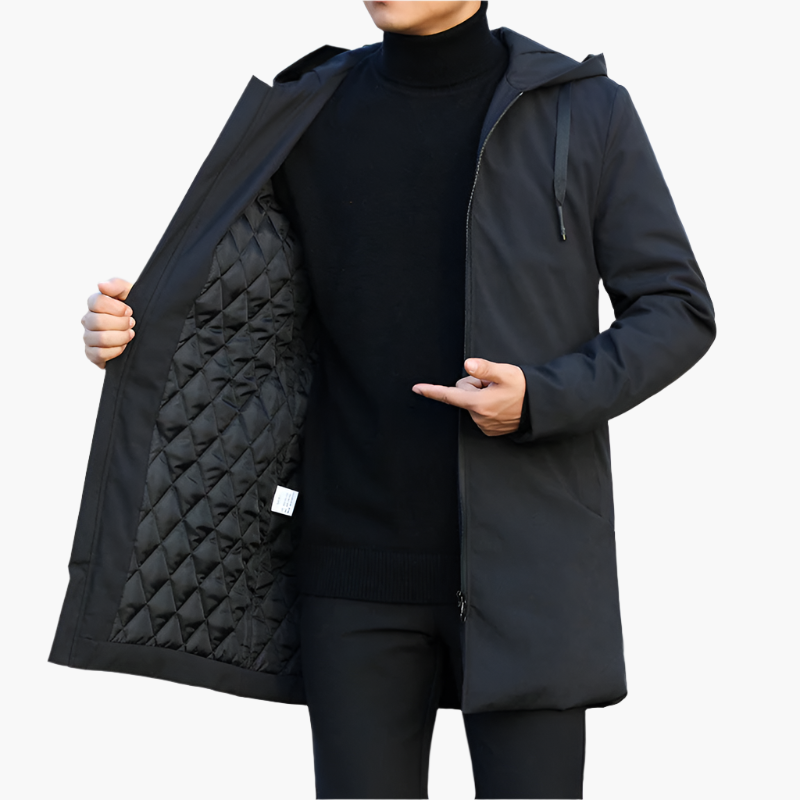 Men's Winter Jacket – Modern Outdoor Transitional Jacket with Hood, Windproof and Waterproof, Perfect for Autumn and Winter