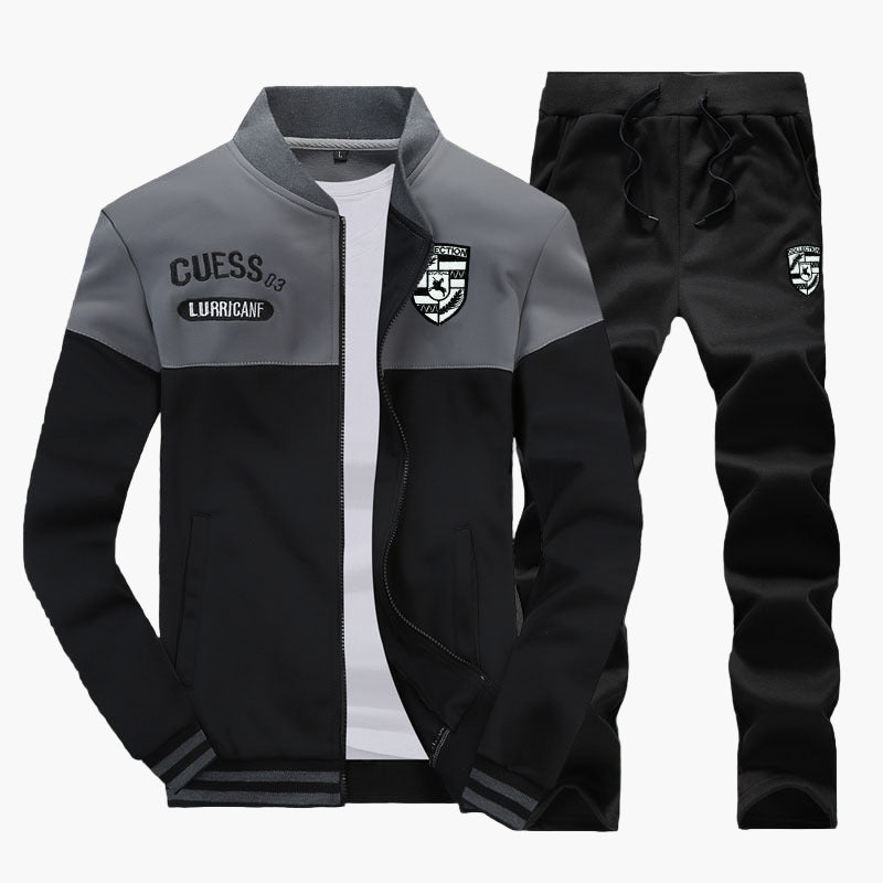 Men's tracksuit in baseball style – sporty casual suit for fitness & everyday use