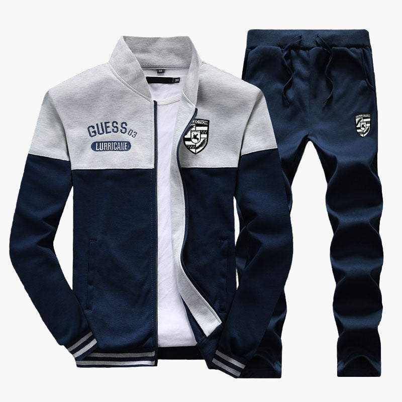 Men's tracksuit in baseball style – sporty casual suit for fitness & everyday use