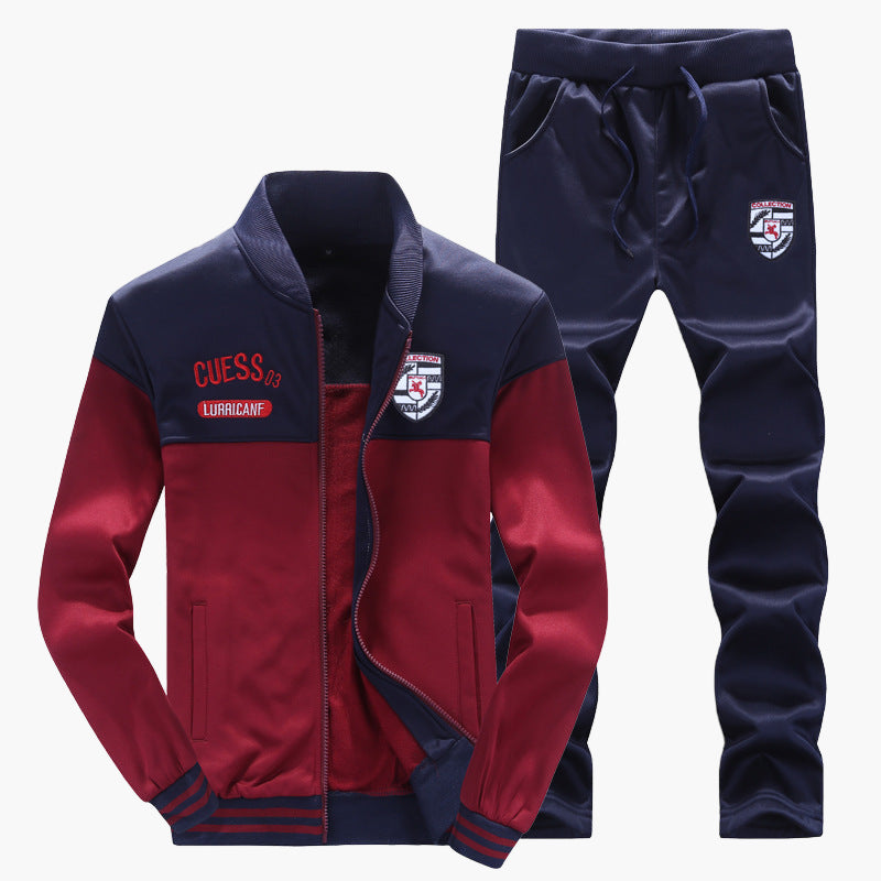 Men's tracksuit in baseball style – sporty casual suit for fitness & everyday use