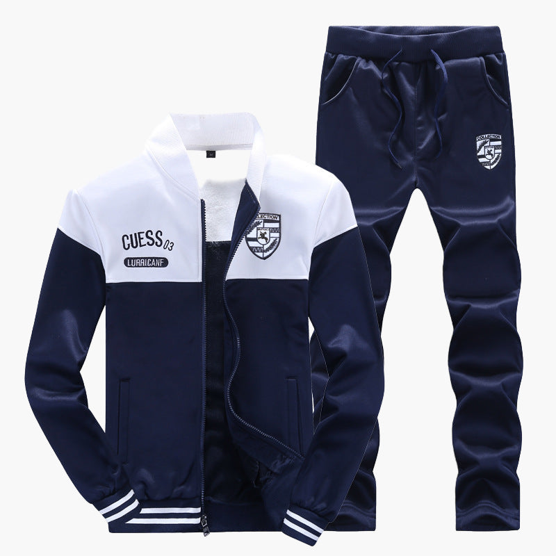 Men's tracksuit in baseball style – sporty casual suit for fitness & everyday use