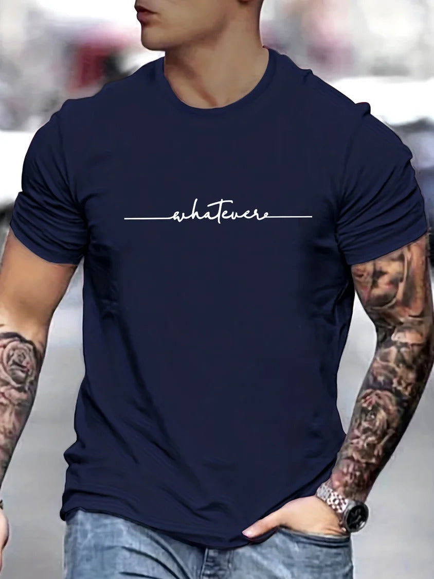 Roger – Lustiges bedrucktes Freizeit T-Shirt mit Rundhalsausschnitt in Übergröße
