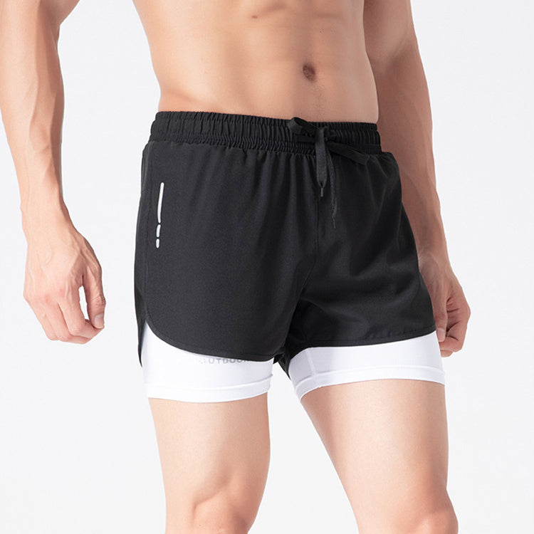 Thomas – Sportliche Herren-Shorts mit Kordelzug und doppelter Schicht