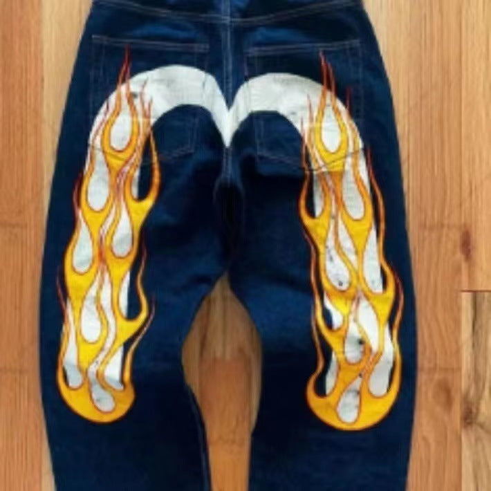 Jerry – Bequeme Herrenlose Jeans mit klassischem Druck