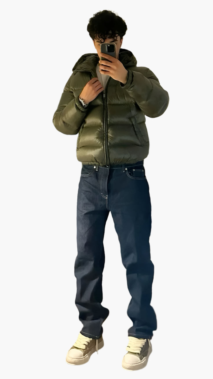 Men's Quilted Jacket Puffer Urban Street Style Winter Jacket – Ideal for Cold Days