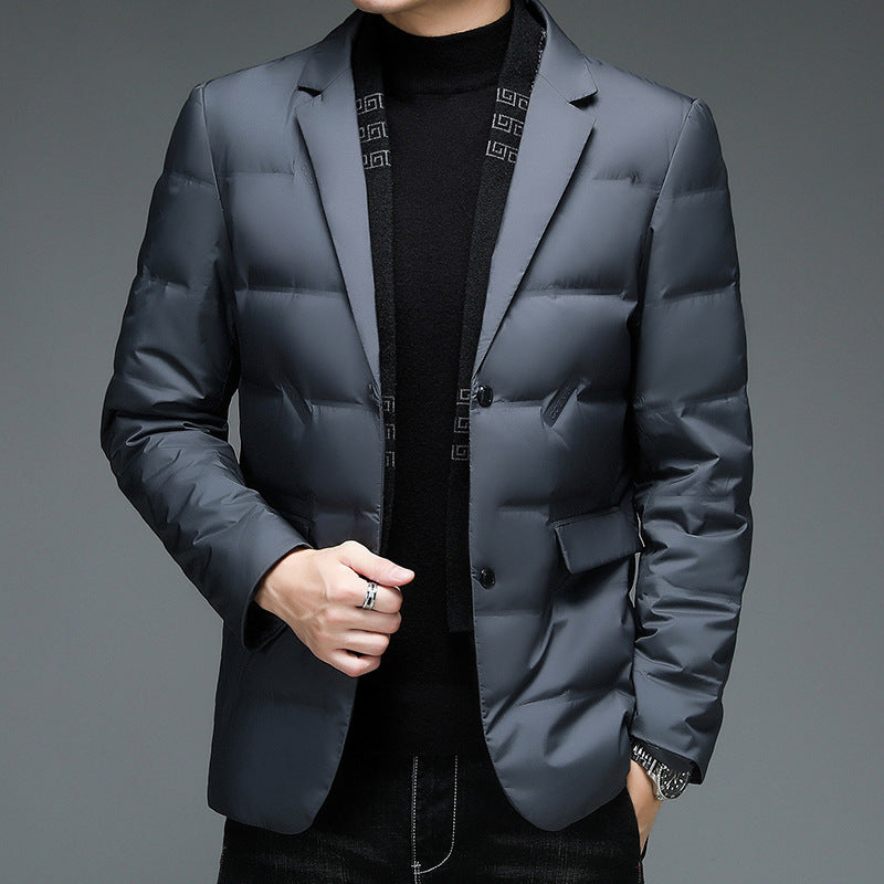 Geoffrey – Casual down jacket with detachable scarf collar