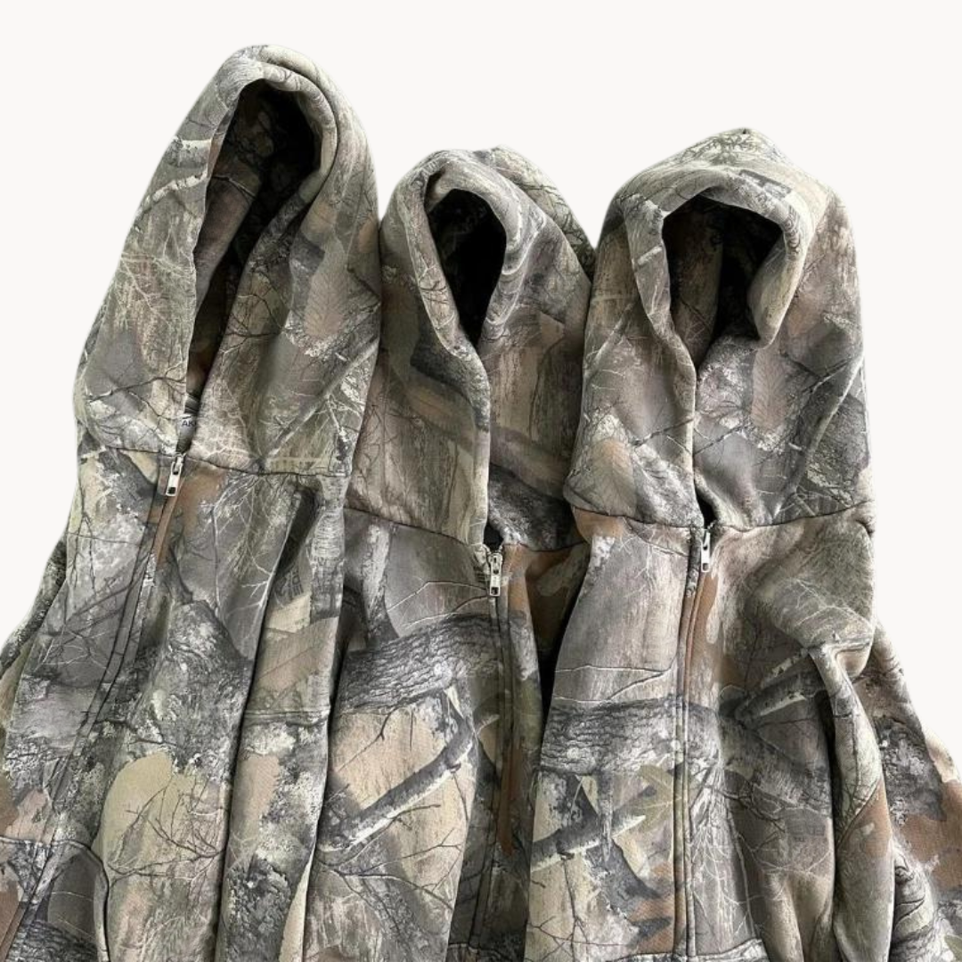 Unisex Oversized Camouflage Hoodie – Urban Streetwear for Women and Men, Leisure & Outdoor