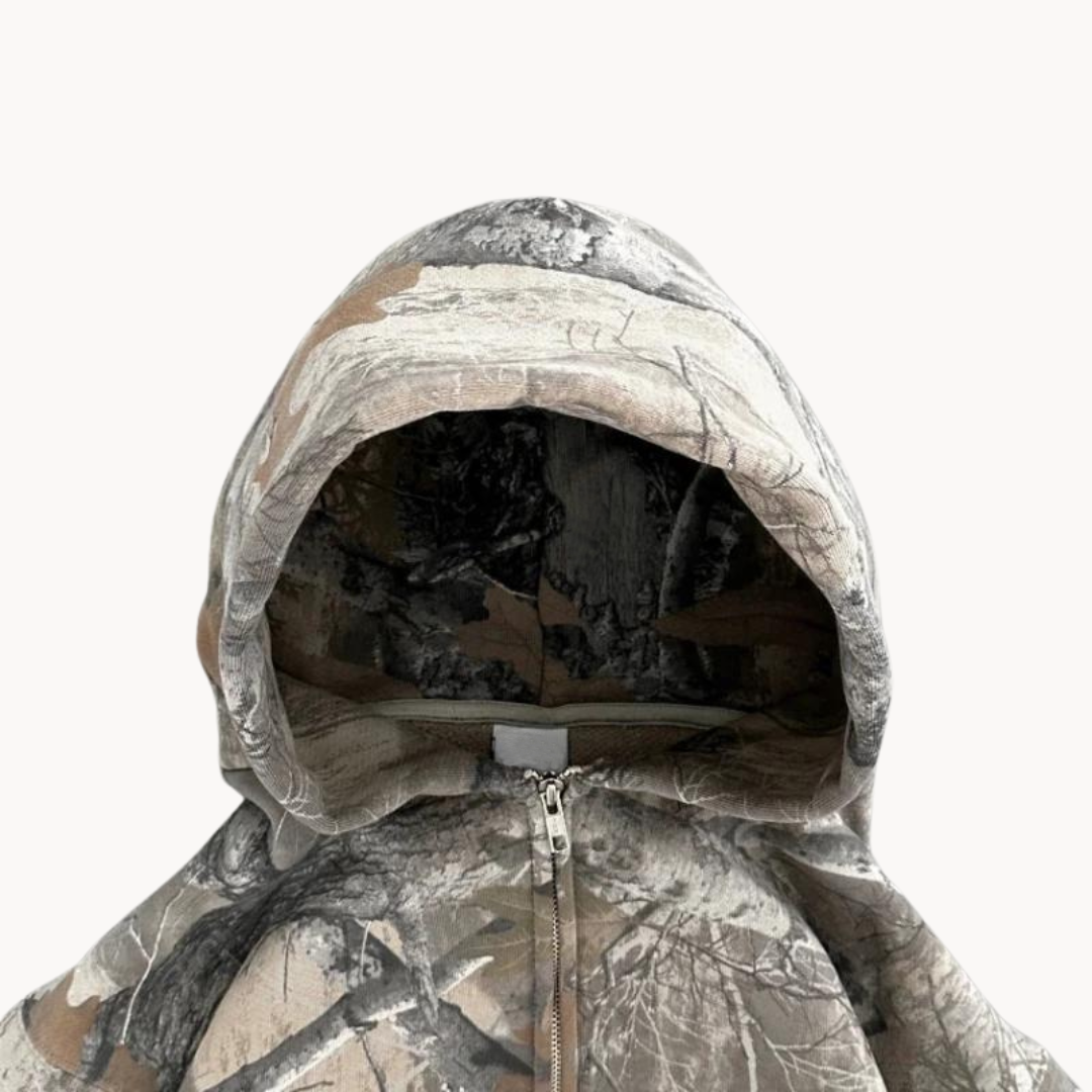 Unisex Oversized Camouflage Hoodie – Urban Streetwear for Women and Men, Leisure & Outdoor