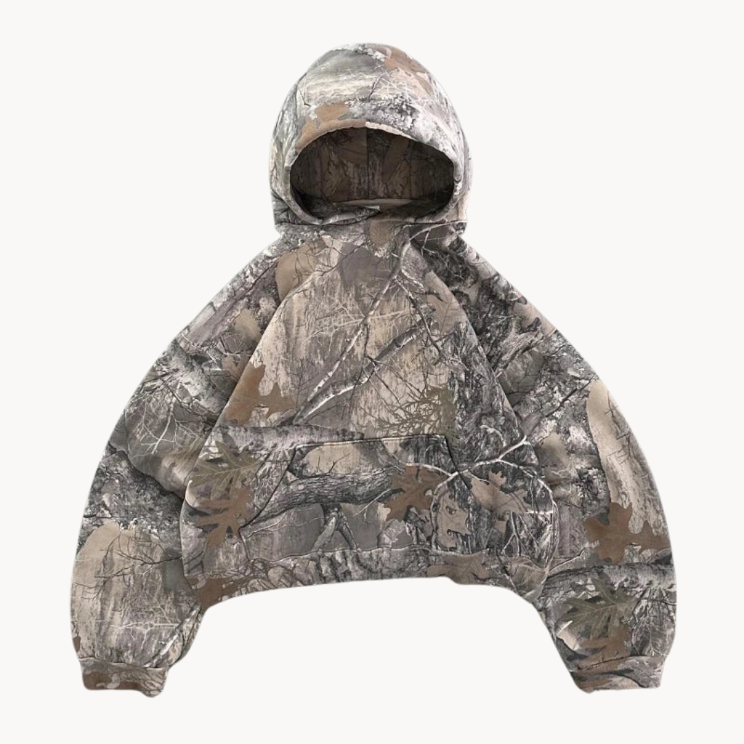Unisex Oversized Camouflage Hoodie – Urban Streetwear for Women and Men, Leisure & Outdoor