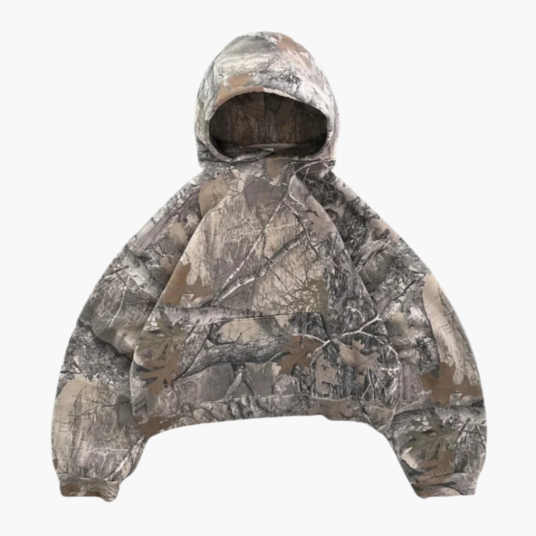 Unisex Oversized Camouflage Hoodie – Urban Streetwear for Women and Men, Leisure & Outdoor