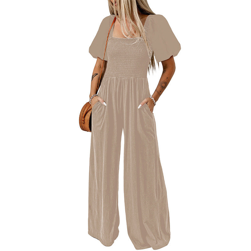 Gillian – Damen Jumpsuit mit Quadratkragen