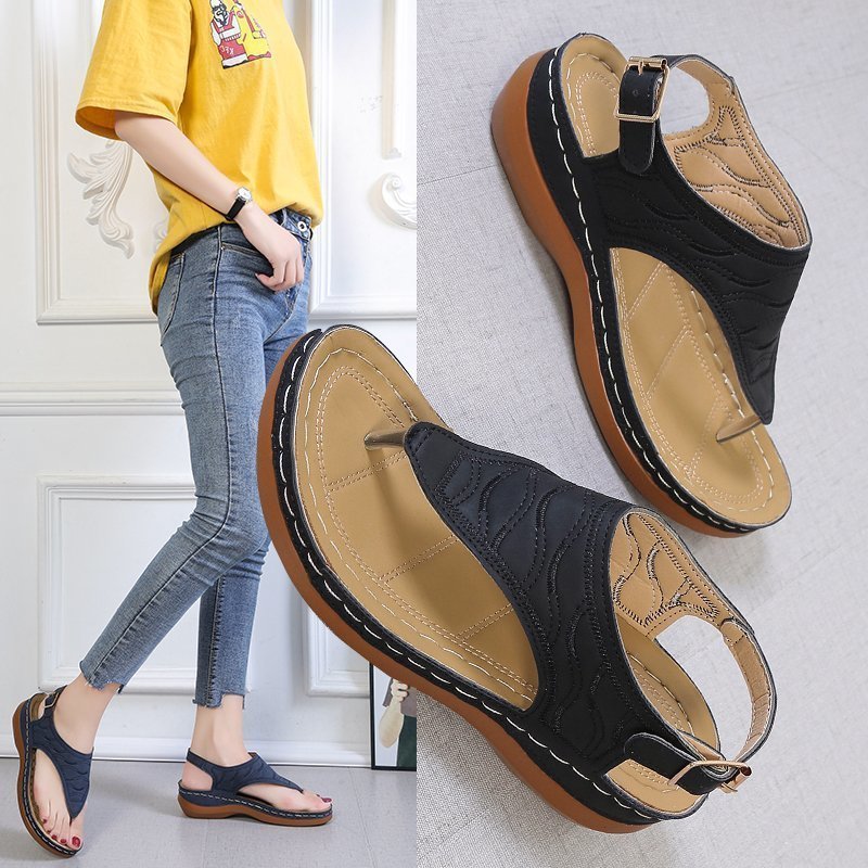Julia – Keilabsatz Flip Flop Sandalen für Damen