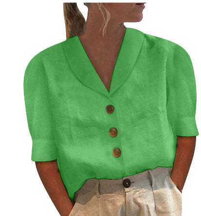 Zoe – Damenmode-Top aus Baumwolle und Leinen