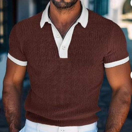 Garry – Short Sleeve Men's Polo Shirt in White