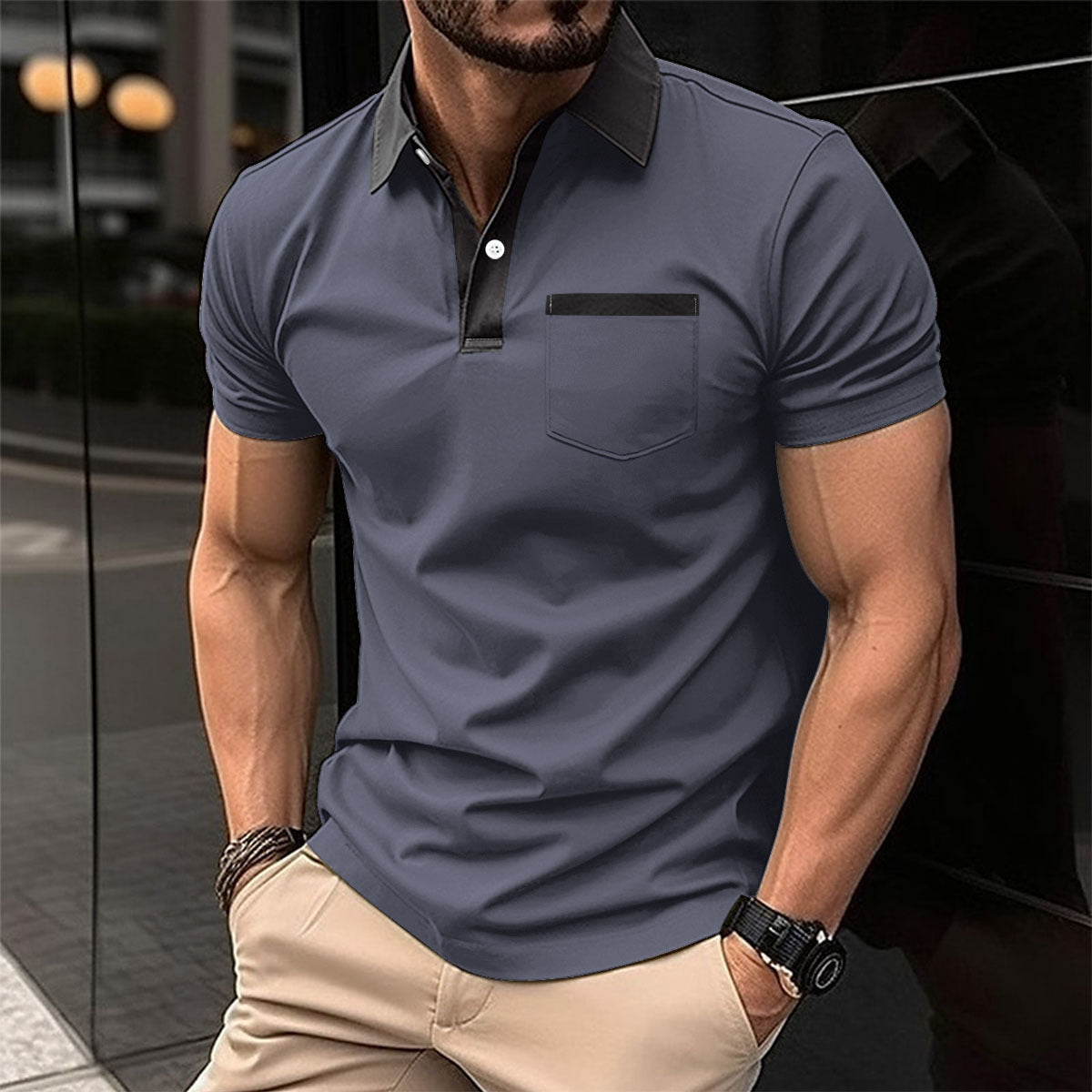 Roger – Slim Fit Short Sleeve Polo Shirt for Men