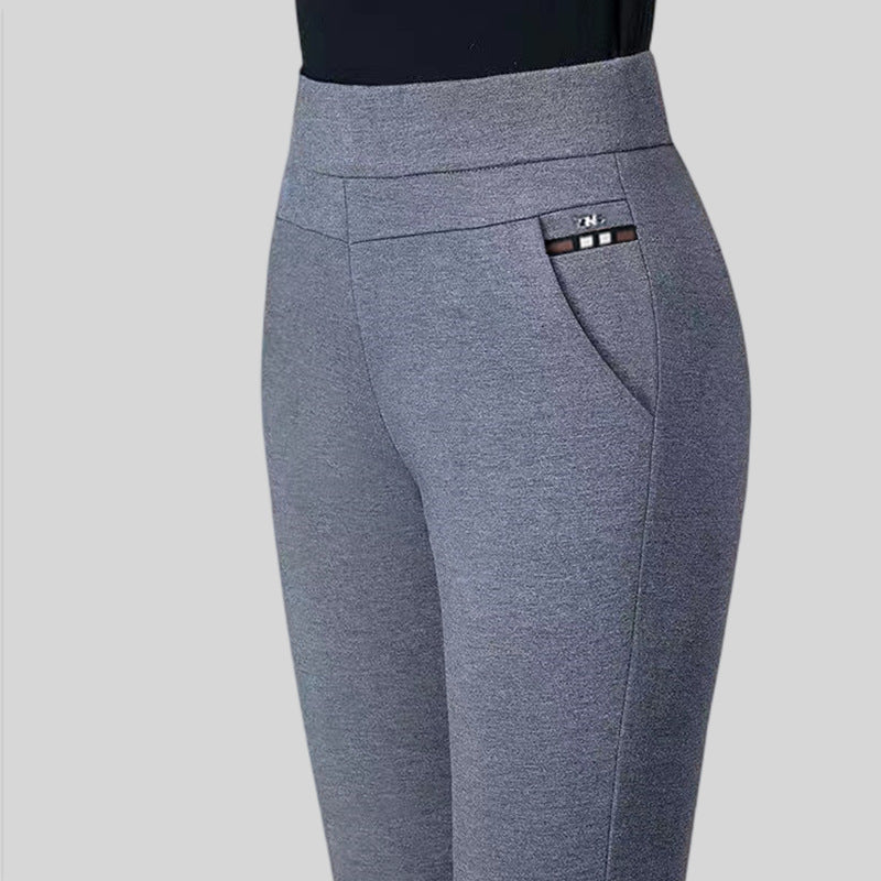 Stephanie – Elastic High-Waisted Casual Striped Pants