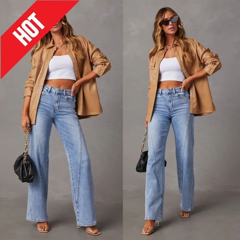 Kim – Patchwork-Weite Damenjeans