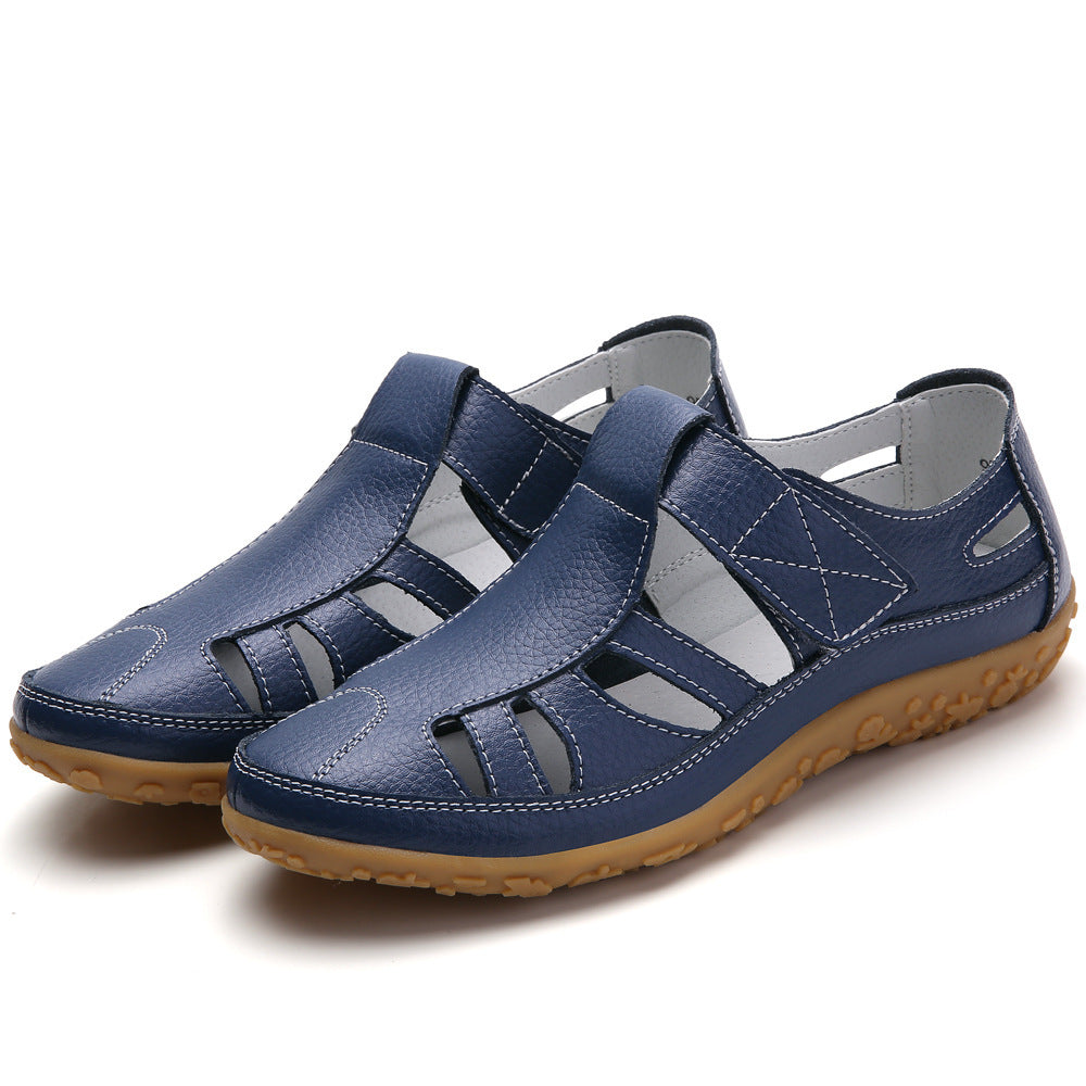 Zoe – Handgemachte Retro Weiche Sohle Velcro Freizeit Schuhe für Damen