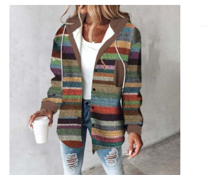 Shannon – Damen Wolljacke im großen Karo-Stil