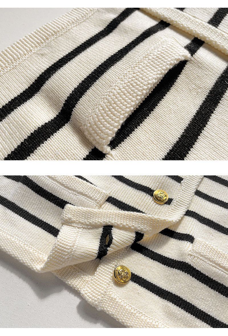 Abigail – Gestreifter Strickcardigan für Damen