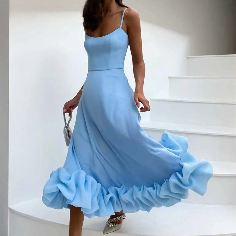 Emma – A-line skirt with large three-dimensional flowers for women