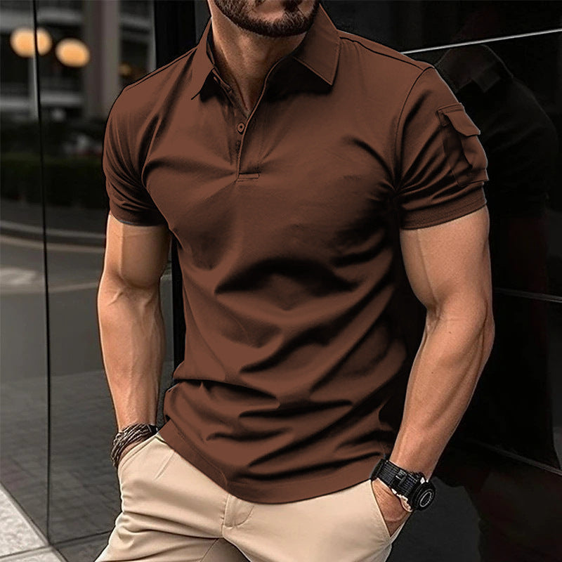 Tony – Short-sleeved men's sweatshirt with pockets