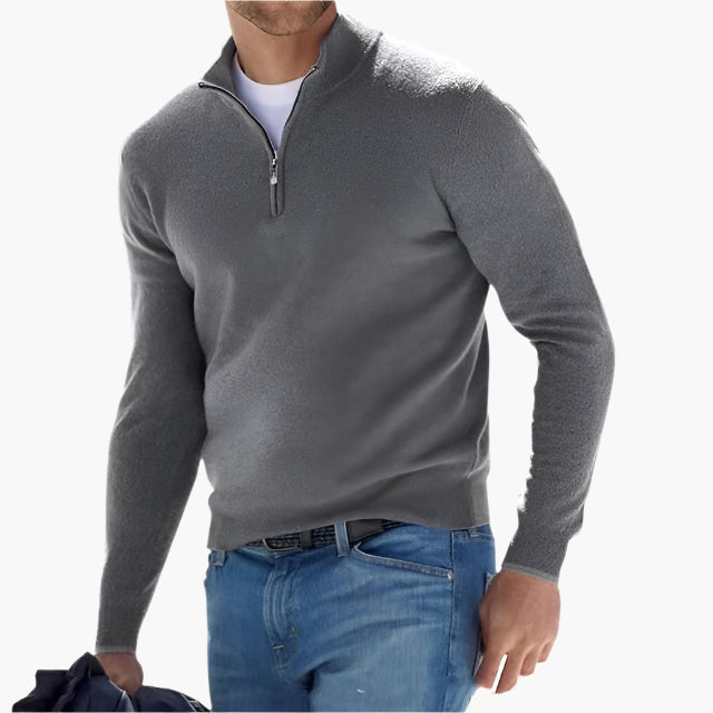 Herren Quarter-Zip Pullover – Klassischer Strickpullover für Freizeit und Business